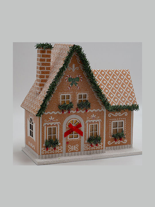 Weihnachts- Beleuchtete Dekorative Darstellung Beige 20.5x20.5x11cm 2Stück