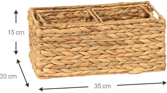 Polihome Διακοσμητικό Καλάθι Rattan Καφέ