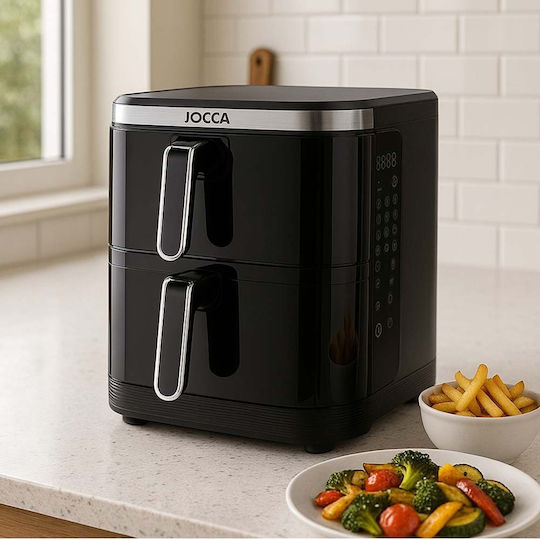 Jocca Air Fryer with Double Detachable Bucket 11lt Black J-2454