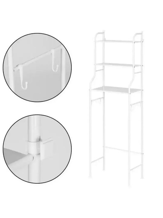 Verk Group Επιτοίχια Ραφιέρα Μπάνιου Μεταλλική 153x45x25cm Λευκή