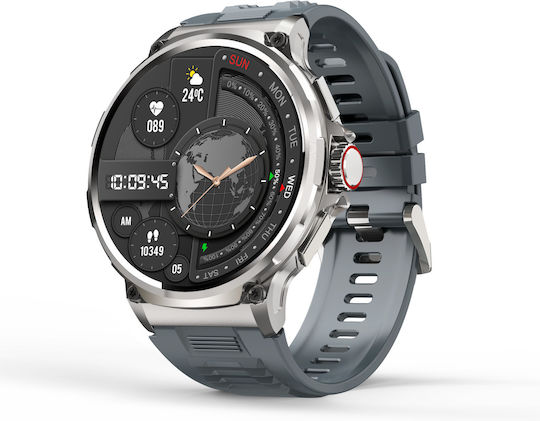 North Edge V69 Titanium 52mm Smartwatch Cu Pulsometru (Gri - Large)