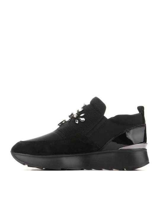 D Gendry Γυναικεία Slip-On Δερμάτινα Μαύρα