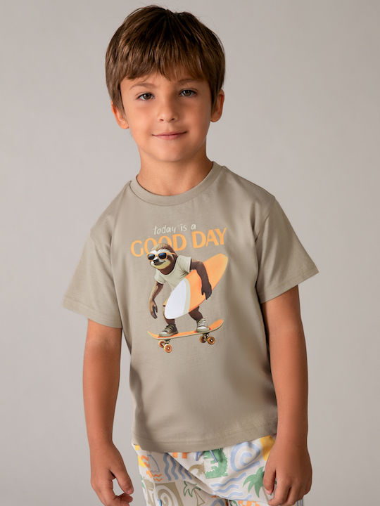 Tricou pentru copii Bej Good Day