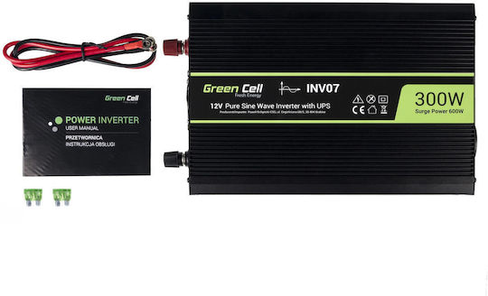 Green Cell Invertor Auto Unda sinusoidală pură 600W pentru Convertirea 12V DC în 220V AC