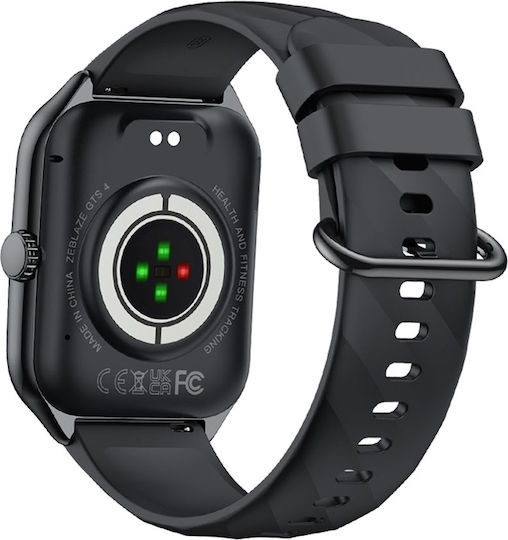 Zeblaze GTS 4 Aluminium 39mm Smartwatch mit Pulsmesser (Schwarz)