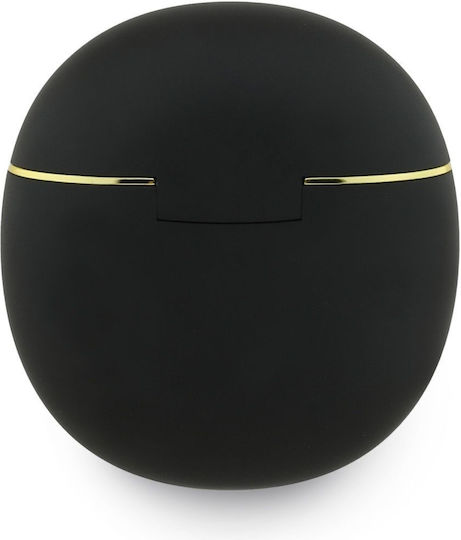 Guess Gold Line Triangle Earbud Bluetooth Handsfree Ακουστικά με Αντοχή στον Ιδρώτα και Θήκη Φόρτισης Χρυσά