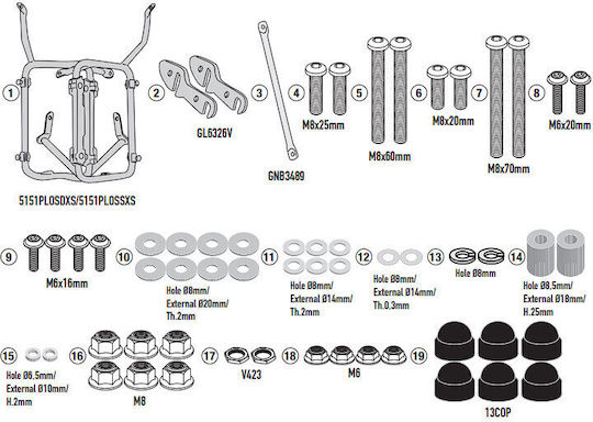 Shap Pannier Holder Bmw R 12 G S 2025 Klos5151cam Kappa