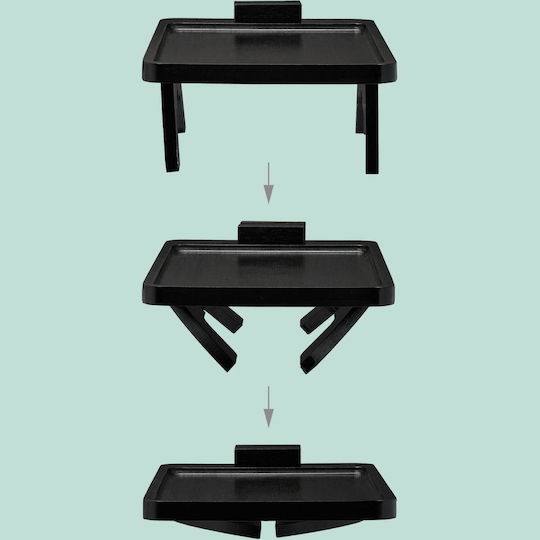 Relaxdays Bambus Dreptunghiular Tavă de Servire din Bamboo în Culoare Negru 10049529 1buc