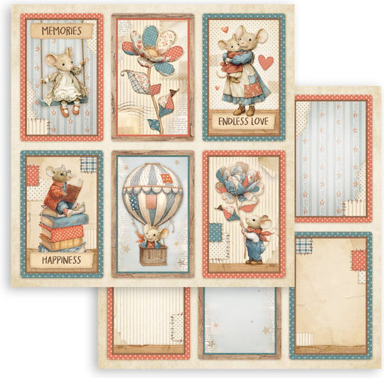 Хартиени Скрапбукинг Листа 10 Бройки 30.5×30.5см Stamperia Family