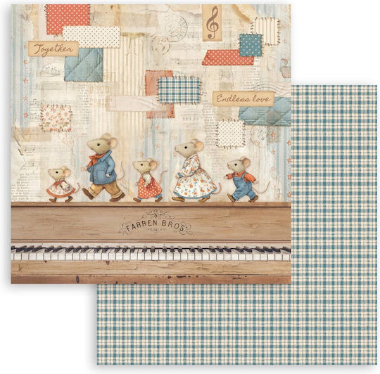 Хартиени Скрапбукинг Листа 10 Бройки 30.5×30.5см Stamperia Family