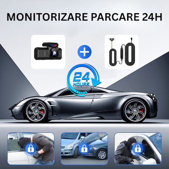Taggo Σετ Κάμερα DVR Αυτοκινήτου 4K με Οθόνη Wi-Fi & Κάμερα Οπισθοπορείας