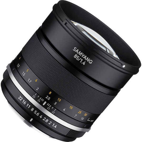 Samyang Cadru complet Obiectiv Foto 85mm F/1.4 IF UMC Asph Teleobiectiv pentru Montura Fujifilm X Black