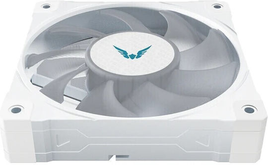 Valkyrie B12 Case Fan 120mm with ARGB Lighting and Connection 4-Pin PWM 1pcs White