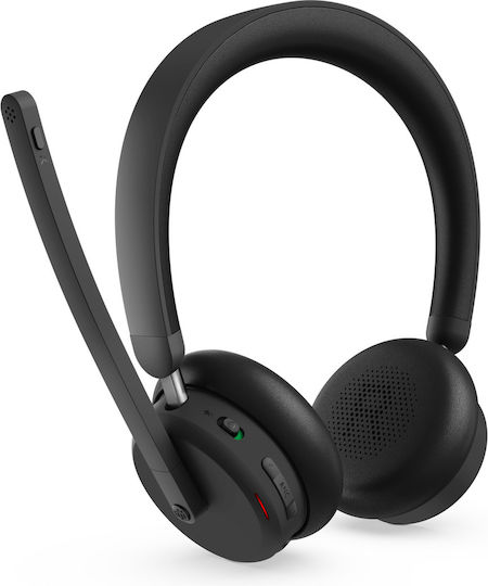 Lenovo Безжични На ушите Мултимедийни слушалки с микрофон и връзка USB-C в Черен цвят 4XD1S19777