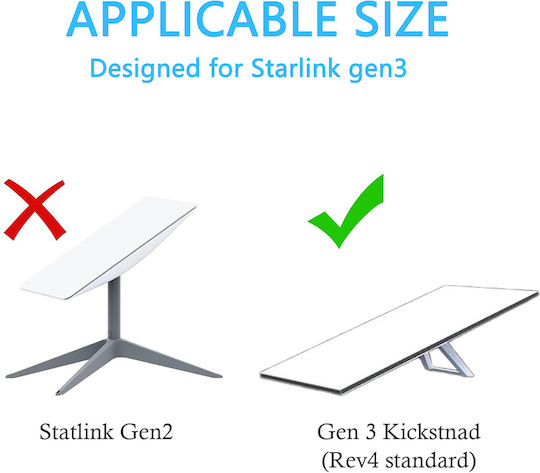 Pole Mount Rohradapter Starlink Gen3 V3 Kickstand Dish Montages Dach Grau Kode 1-per0126