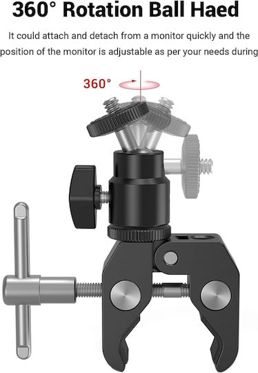 Adapter Support Base Clamp Kit Adapter Support Base Kit Clamp Thread Mount Pipe Adapter 1/4" Double Ball Head 360° Starlink Mini Dish Gen 4 2025 Kit & Accessories Code 1-per0098