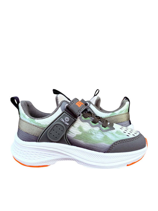 Παιδικά Sneakers Ανατομικά με Σκρατς Χακί