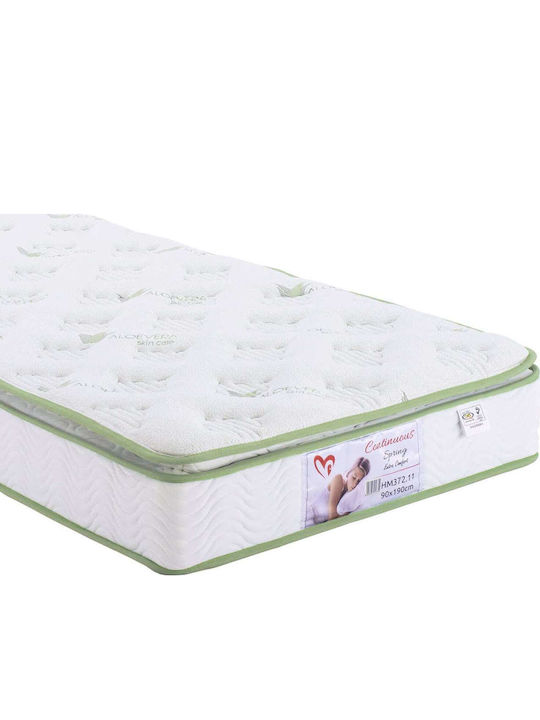 Kids Bed Single with Mattress and Storage Space Beige 90x190cm