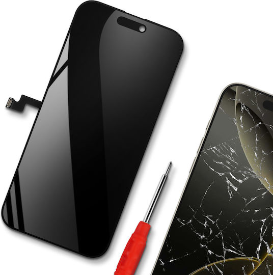 Ecran Soft OLED Avizar Compatibil iPhone 16 Pro Max Afișaj Neted Ecran Tactil Receptiv Negru