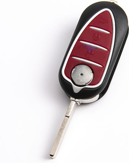 Foldable Car Key Shell with Blade with 3 Buttons for Alfa Romeo