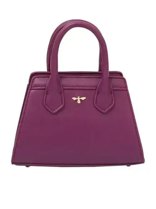 Leder Damentasche Tote Handtasche Lila