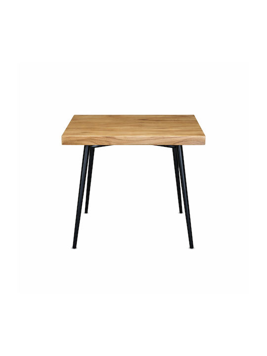 Kaffeetisch Zentral Daro aus Massivholz Schwarz M120xB60xH45cm