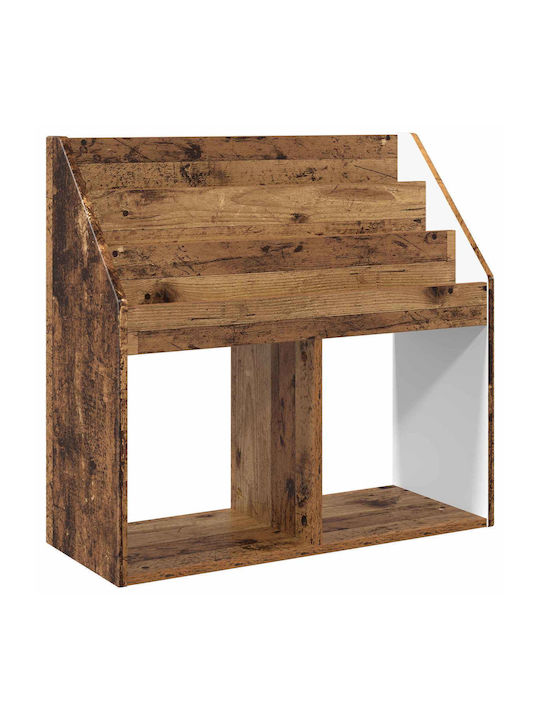 Kids Wooden Bookcase Brown 72.5x29.5x69cm