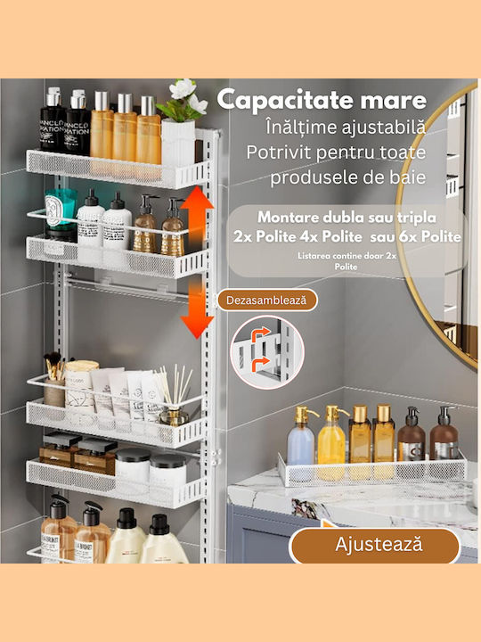 Inco An der Wand montiert Badezimmerregal Metallisch 40x17x43cm Gray