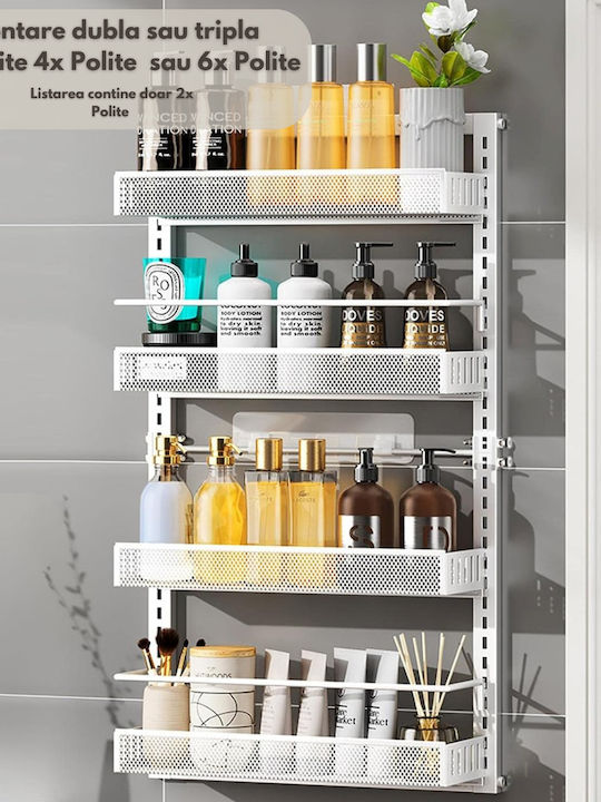 Inco An der Wand montiert Badezimmerregal Metallisch 40x17x43cm Gray