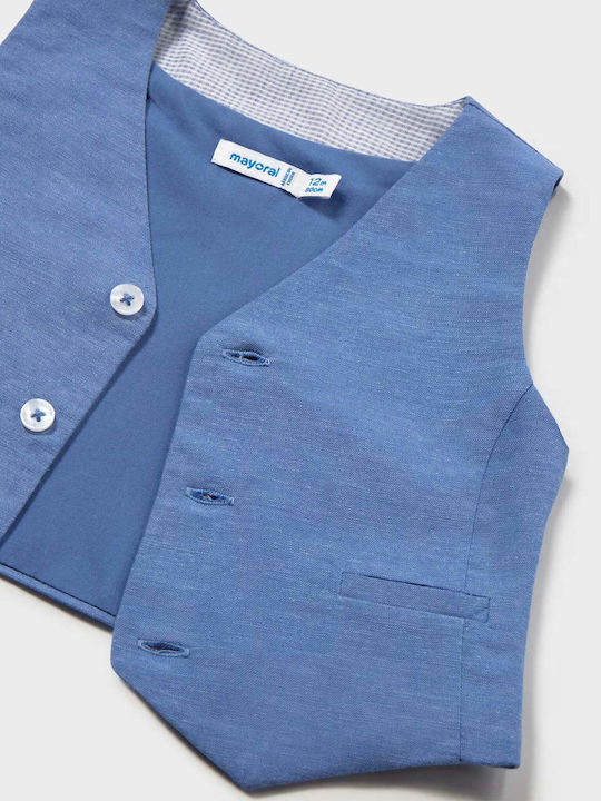 Kids Cotton Vest Blue