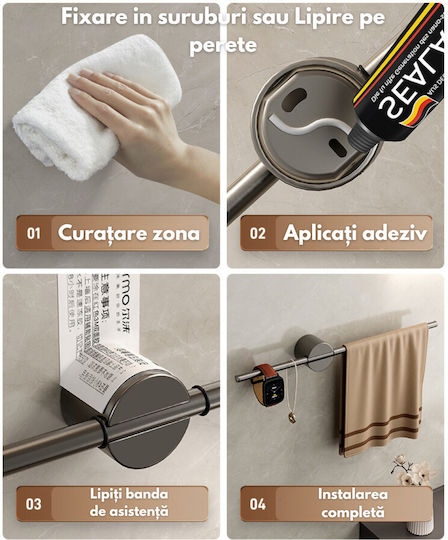 Inco Επιτοίχια με Βίδες Inox Γκρι