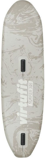 Virtufit Surfer 305 Φουσκωτή Σανίδα SUP / Windsurf με Μήκος 3.05m Μπεζ