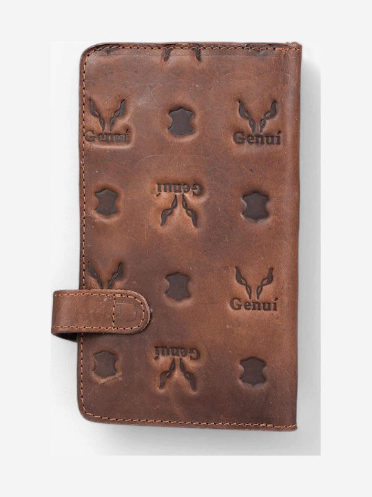 Leather Women's Wallet Travel Brown