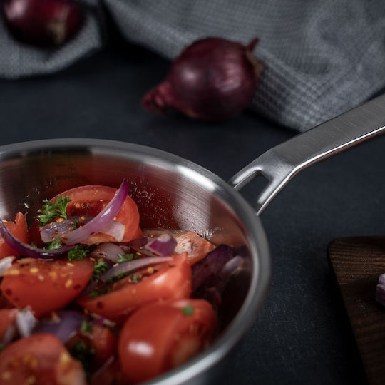 Kuhn Rikon Culinary Fiveply Τηγάνι από Ανοξείδωτο Ατσάλι με Κεραμική Επίστρωση 16cm
