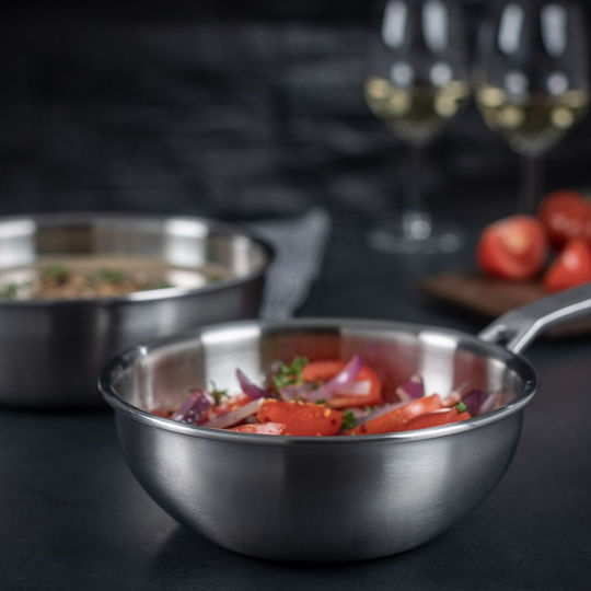 Kuhn Rikon Culinary Fiveply Τηγάνι από Ανοξείδωτο Ατσάλι με Κεραμική Επίστρωση 16cm