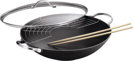 Kuhn Rikon Wok Cu capac din Fontă cu Strat Ceramic 36cm