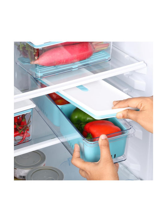 Belle Vous Cutie pentru Mâncare Plastic Albastru Potrivit pentru Cuptor cu Microunde 3buc