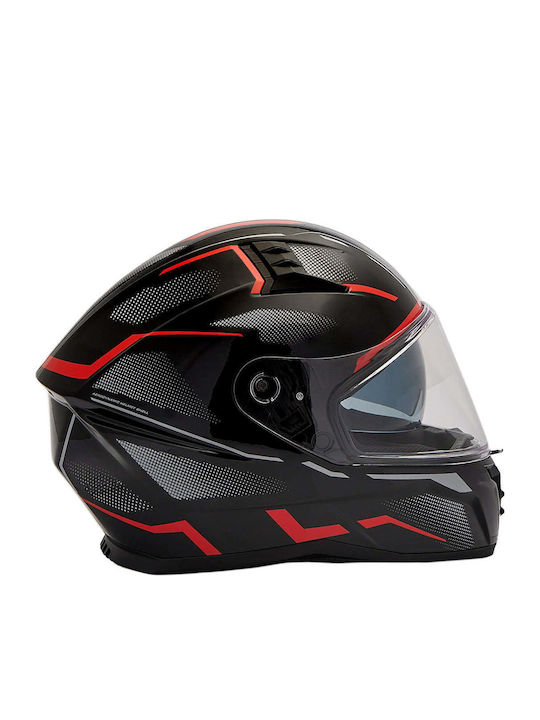 Zen ZN-869 Matt Black/Light Blue Motorcycle Helmet Full Face ECE 22.06 with Sunvisor