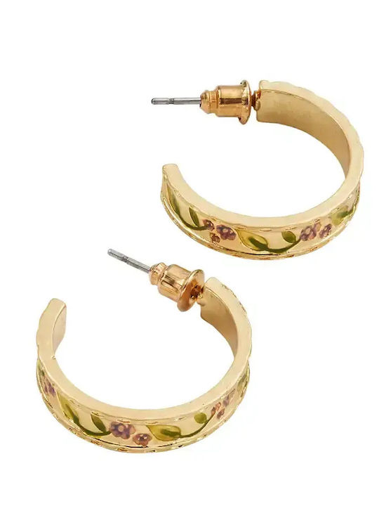 Fable Earrings Gold Plated Hoops