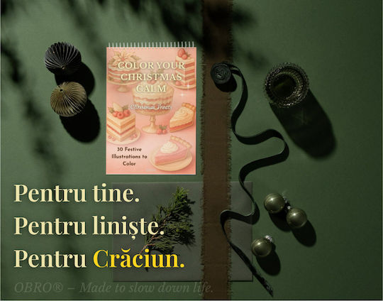 Carte De Colorat A4 Pagini Groase Obro Deserturi De Crăciun 30 De Pagini Relaxare De Sărbători Reducere Stres