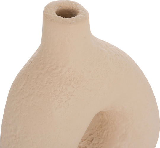 HomeMarkt Decorative Ceramic Vase Decant Orange 6.5x6.5xH17cm HM4667.02M