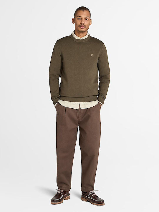 Williams River Crew Long Sleeve Green Sweater