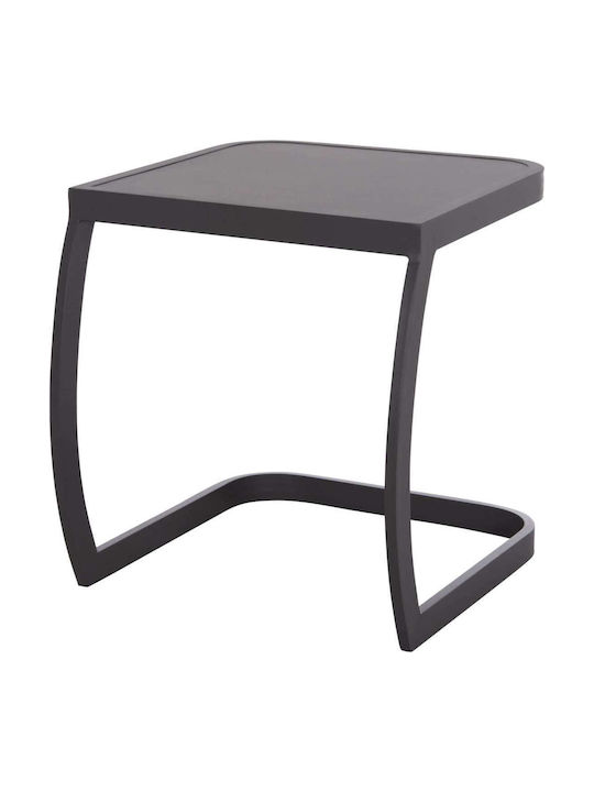Auxiliary Outdoor Free Standing Aluminum Table Gray 45x48x49cm