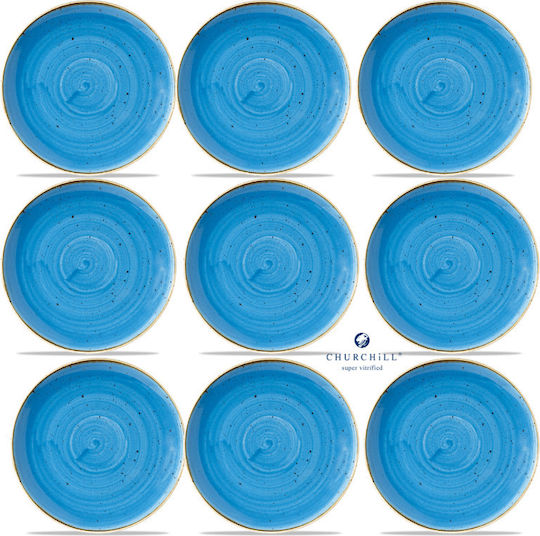 Churchill 1795 Plate Shallow made of Porcelain Blue 26cm 9pcs