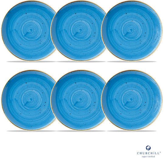 Churchill 1795 Plate Shallow made of Porcelain Blue 32.4cm 6pcs