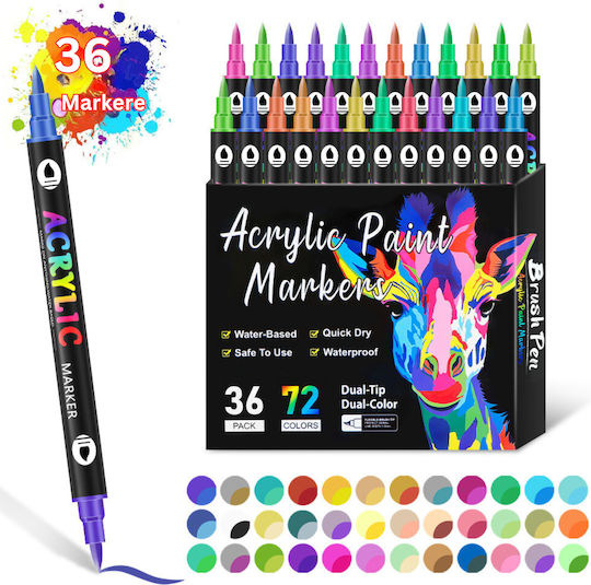 Inco Markere Acrilice Multicolor 36buc