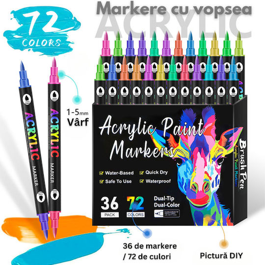Inco Markere Acrilice Multicolor 36buc