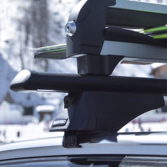 Menabo Car Roof Bars Aluminum Tiger Black 118.5 Cm Black Color Mercedes Benz E Class S213 Station Wagon 5 Doors 2016> Flush Or Raised Rails 2 Pieces 8590/mb Menabo Mp.8590/mb-50