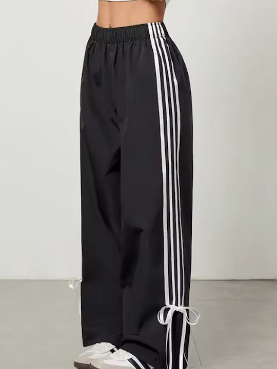 Hohe Taille Jogginghose Ausgestellt Black