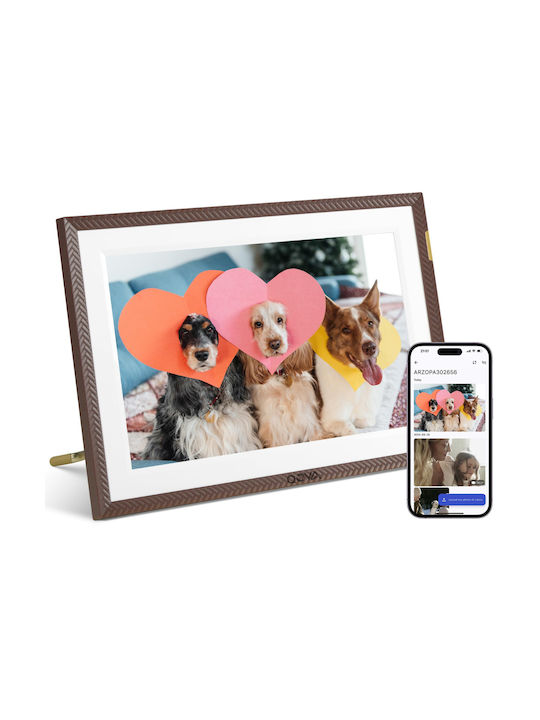 Wifi Digital Photo Frame 10.1 Inch Ips Hd Screen 32gb Memory Azorpaandqova D10 Touchscreen 128gb Card Support Photo Video Playback Remote Control Via App 1280x800 Ips Hd Touchscreen Speaker